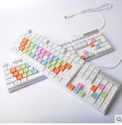 优贵 K216 白色彩虹游戏键盘 36元 起包邮