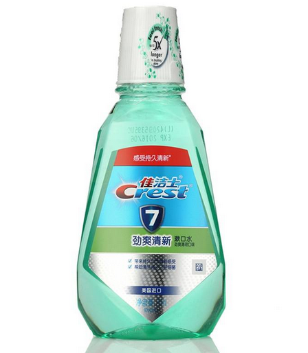 移动端：CREST佳洁士 劲爽漱口水 250ml 7.9元  历史新低