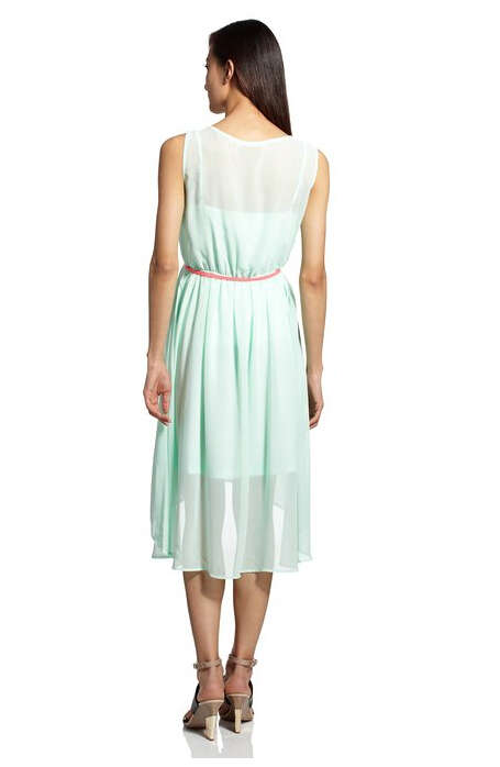 119.00元  两色可选！Esprit 埃斯普利特 女士 时尚飘逸无袖连衣裙 RC1759C-682