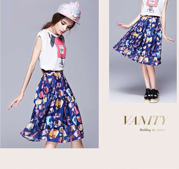 LYM/徕美茵 夏装韩版欧根纱淑女两件套裙 48元 包邮