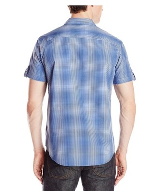格子花呢!Calvin Klein Plaid 男士休闲短袖衬衫 $17.96 (到手约¥160 )