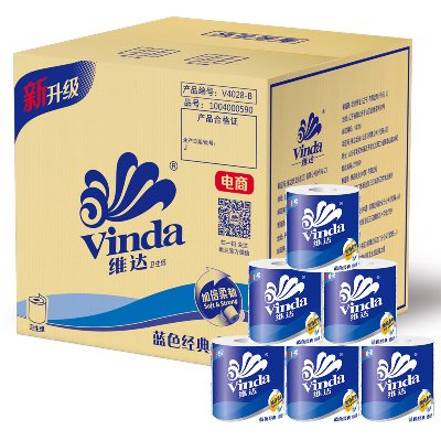 维达 卷纸 蓝色经典3层180g卷纸*27卷 89元 （下单5折  即44.5元  限华东地区）