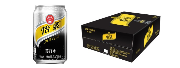 怡泉 苏打水 330ML*24罐整箱装 64元 历史新低