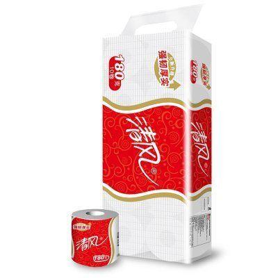 清风 卷纸 几何系列3层180克10卷卷筒卫生纸 15元