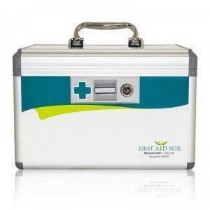 金隆兴 R8036 铝合金金属 家用安全医药箱/急救箱家庭 配置安全锁 10英寸 49元