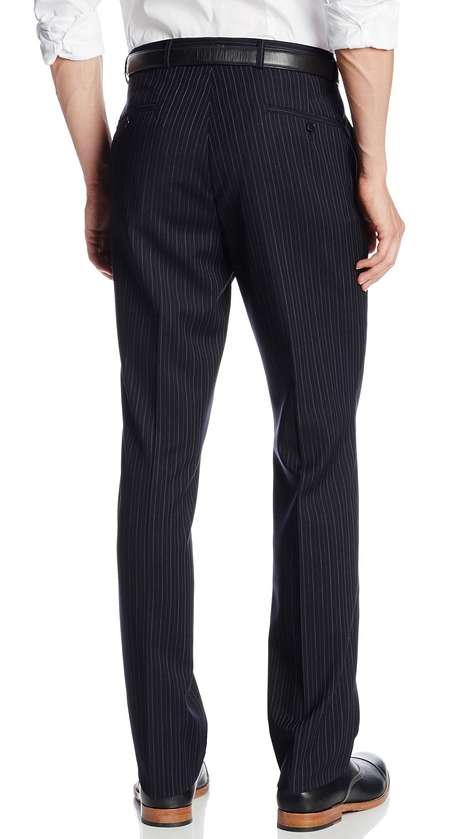 折合1063.25元  限码 Ben Sherman宾舍曼Blue Pinstripe纯羊毛男士西服套装