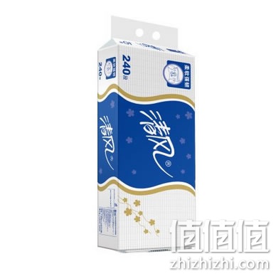 清风 几何系列3层卷筒卫生纸
