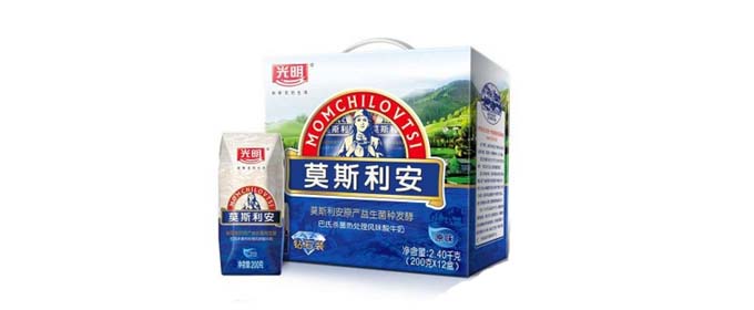 光明 莫斯利安酸牛奶 200ml*12盒原味