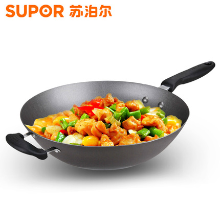 SUPOR 苏泊尔 FC32E2 无涂层铸铁炒锅 32CM 59元 包邮