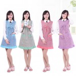 一朵 甜美优雅格子围裙
