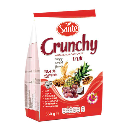 SANTE 三特 波兰进口 混合水果仁全谷脆麦片350g 22.9元 包邮