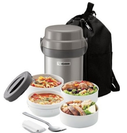 $41.25  Zojirushi 象印 便当先生1.4L 真空不锈钢保温饭盒/便当盒SL-JAE14HG 配收纳袋 美国亚马逊直邮到手306元  京东529元
