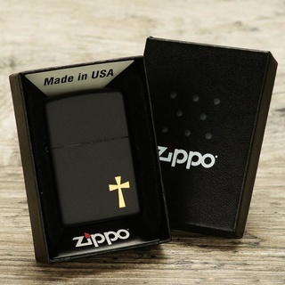 近期好价！Zippo芝宝黑哑漆金色十字架打火机24721 亚马逊中国109元 包邮