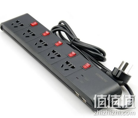 声缪斯 SF-SA5NU 守护大师 防涌五位分控插座