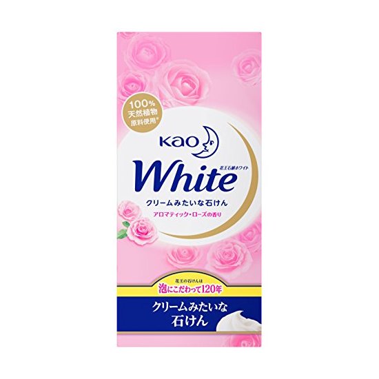 Kao 花王 牛奶美白玫瑰花香沐浴皂 约19.40元 京东同款89元
