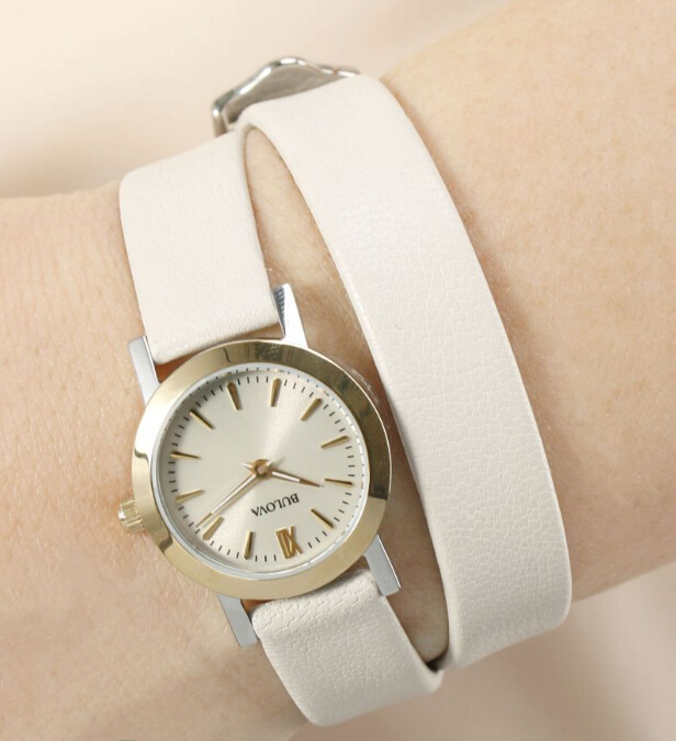 $48.99 Bulova 宝路华 女士真皮表带时装腕表 98L193 Jomashop 转运到手约365元