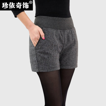 珍依奇饰 女士 高腰毛呢短裤 13元 包邮 （多色可选）