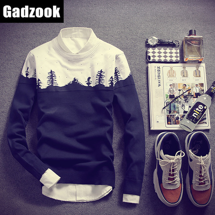 Gadzook 男士 修身圆领套头针织衫 19.8元 包邮 (多款可选)