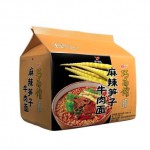 统一 巧面馆 麻辣笋子牛肉面 112g*5袋