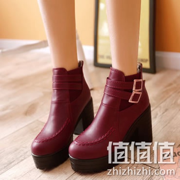 创意妮丝曼 女式粗跟短靴