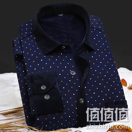 牧鹿 男士加绒加厚保暖衬衫
