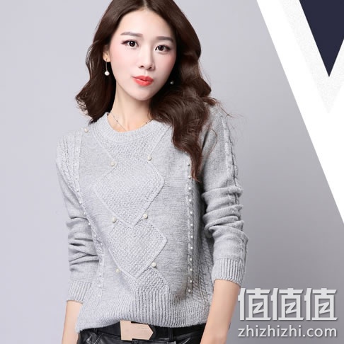 靓朵儿 女士宽松厚毛衣
