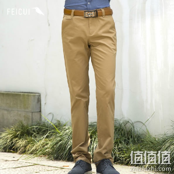 翡翠 男士纯色休闲裤