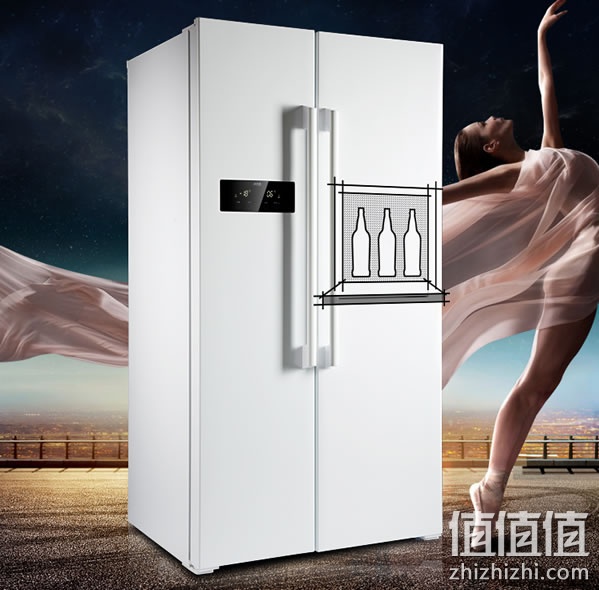 美菱 BCD-603WECT 603升对开门吧台冰箱