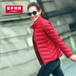 爱萨琪娜女士短款修身时尚轻薄棉服
