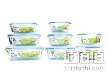 乐扣乐扣 LLG224S903 格拉斯耐热玻璃保鲜盒8件套