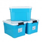 艾莱雅 Z125 塑料加固储物整理箱45L*3个装 蓝色