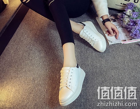 阿魅哆哆女士韩版厚底内增高板鞋