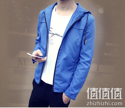 七原男士修身加绒连帽棒球服外套