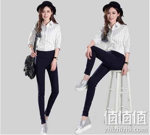 罗塔依曼女士加绒弹力小脚裤打底裤