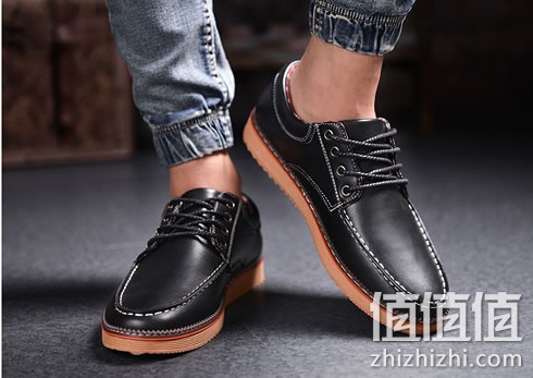 亿途男士加绒英伦系带休闲板鞋皮鞋