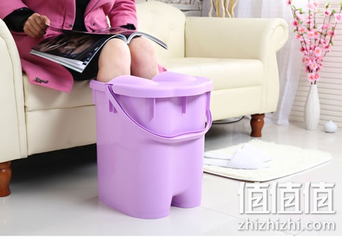 凯乐居带盖加高加厚手提足浴桶洗脚盆