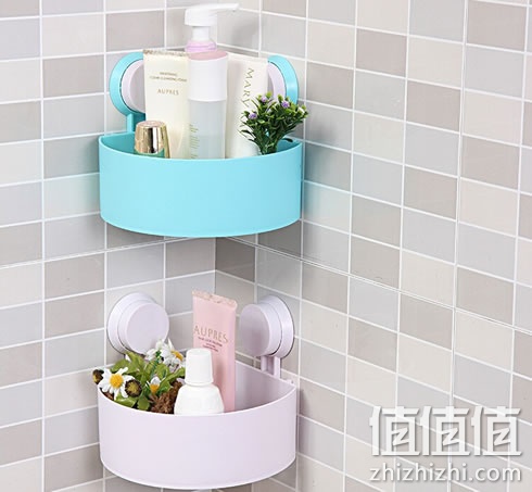 崔斯特浴室吸盘三角置物架壁挂