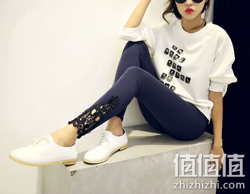 鹤舞纤姿女士镂空雕花蕾丝打底裤紧身裤