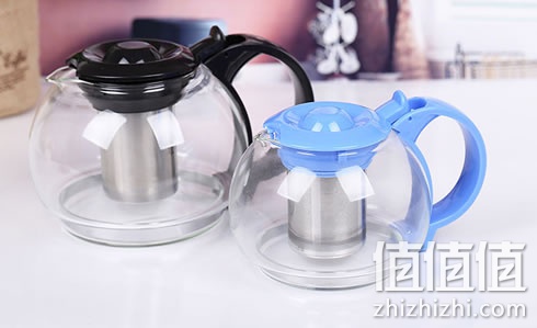 雅风耐高温过滤透明玻璃茶壶 
