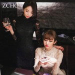 女士中长款蕾丝连衣裙打底裙