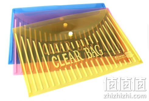 彩色透明A4纽扣文件袋资料袋档案袋
