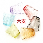 卢米彩色耐热玻璃水杯 6只装
