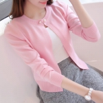 情蜜娜女士韩版长袖短款针织披肩外套