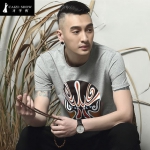 才子秀男士圆领中国风短袖t恤
