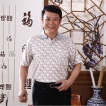 中老年男士短袖翻领T恤