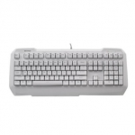 雷柏 V700 机械游戏键盘 青轴 白色版