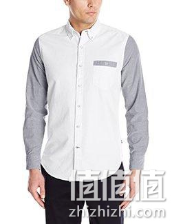大码福利！诺帝卡 Nautica Color Blocked 男士修身长袖衬衫 美国亚马逊价格