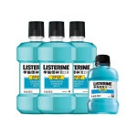 口不臭心情好！李施德林（Listerine）冰蓝口味漱口水 500ml*3+80ml(赠品）