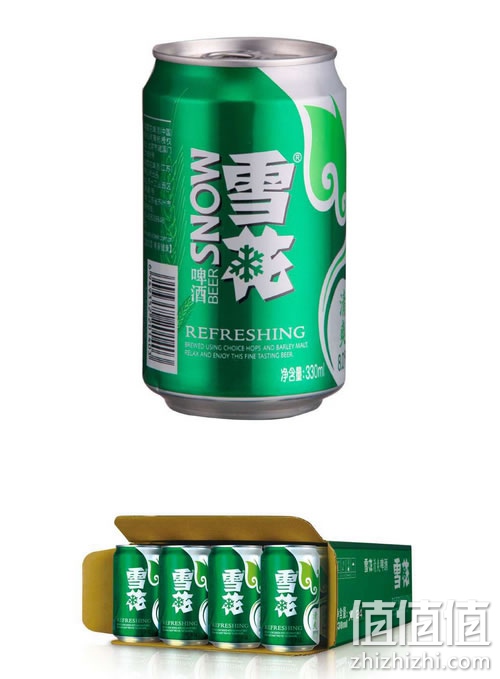 雪花啤酒（Snowbeer）清爽拉罐