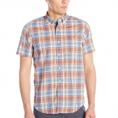 再见格纹衫！Nautica 诺帝卡 Fireside Plaid 男款短袖衬衫 美国亚马逊价格